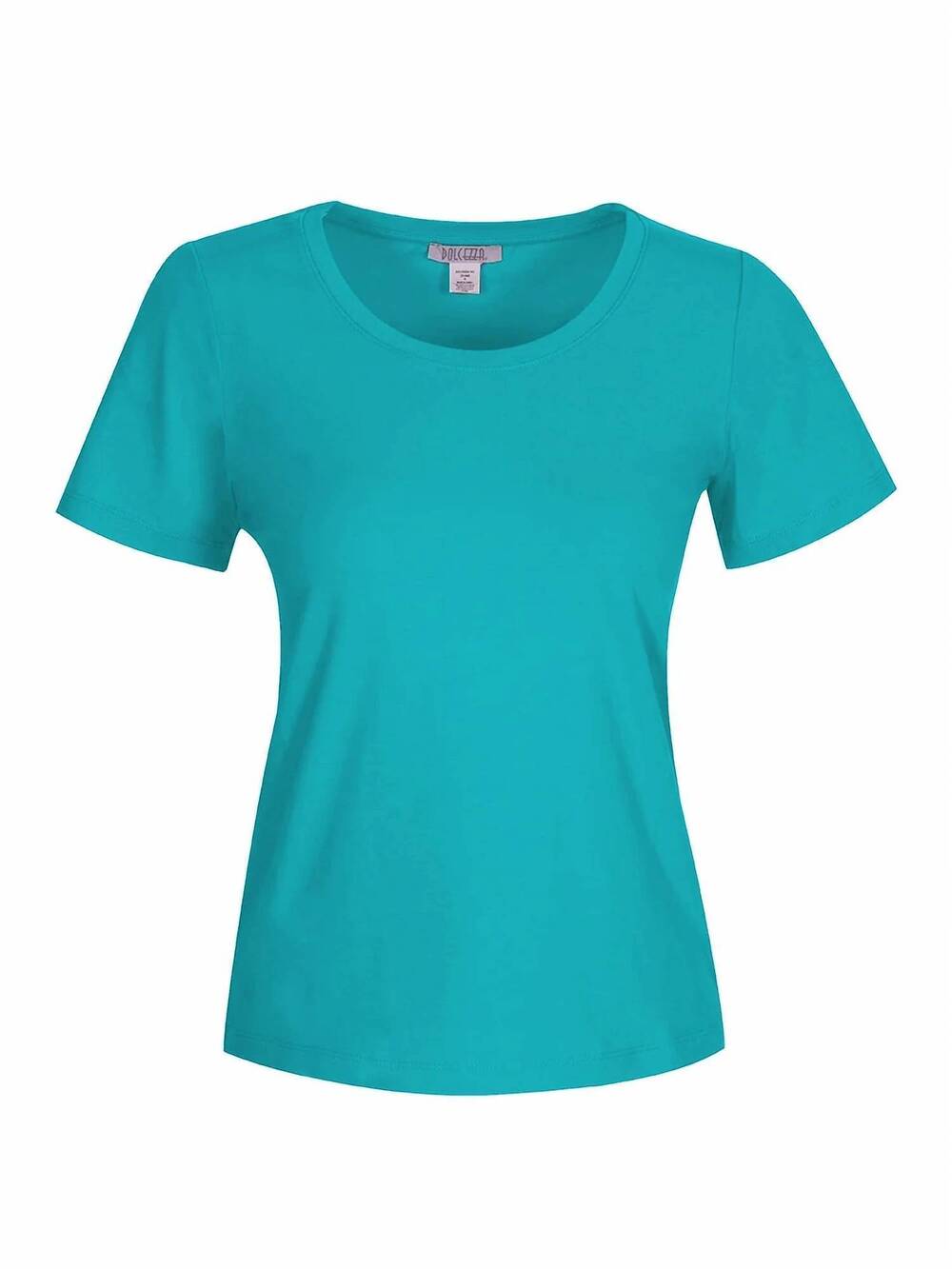 NEW DOLCEZZA women's knit tee in aqua